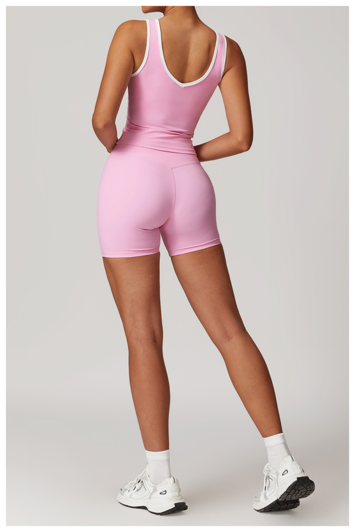 Built in Vests and Cross Waist Shorts Gym Suits - Image 6