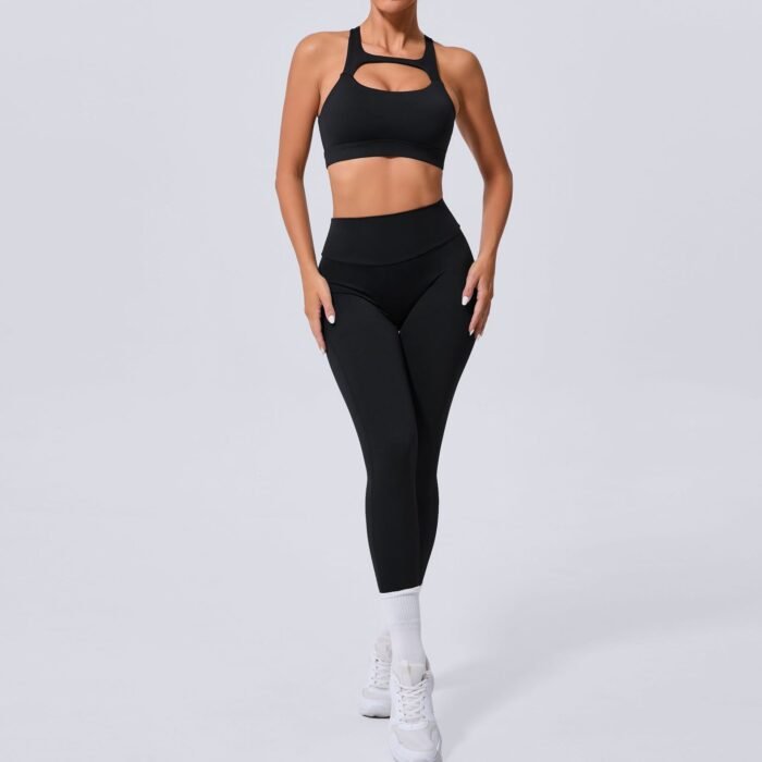 Push Up Sports bra and pockets pants fitness wear H011 - Image 8