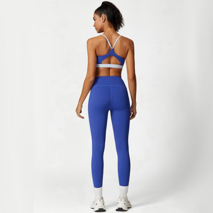 Color Patchwork Sexy Bra and leggings Gym Suits H017 - Image 7