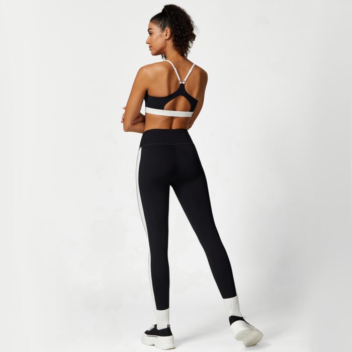 Color Patchwork Sexy Bra and leggings Gym Suits H017 - Image 5