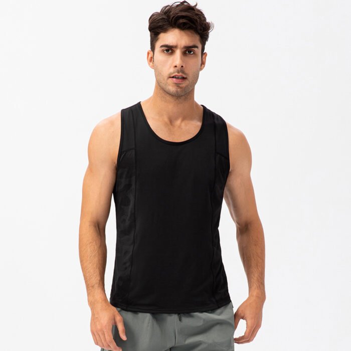 Round Collar Mesh Tanks Y014 - Image 4