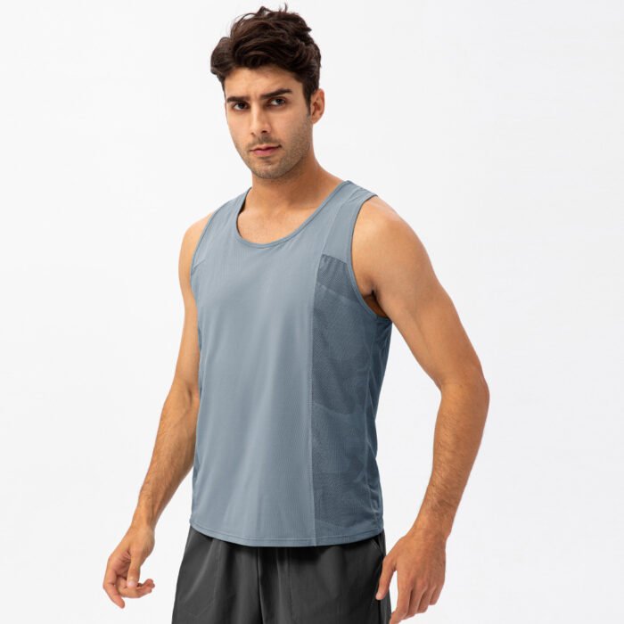Round Collar Mesh Tanks Y014 - Image 6