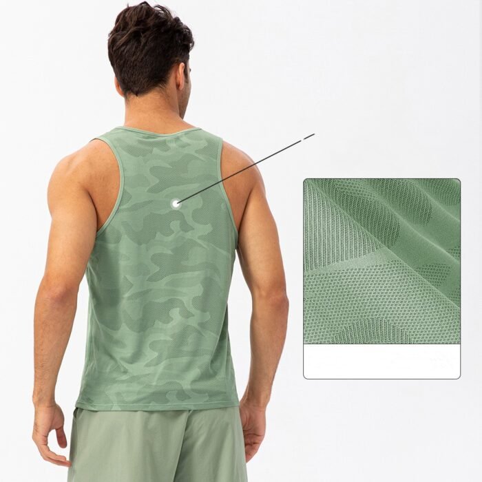 Round Collar Mesh Tanks Y014 - Image 2
