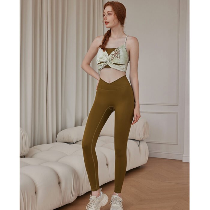 Wholesales Printing Sports Bra and  Gym  Leggings Sets H028 - Image 8