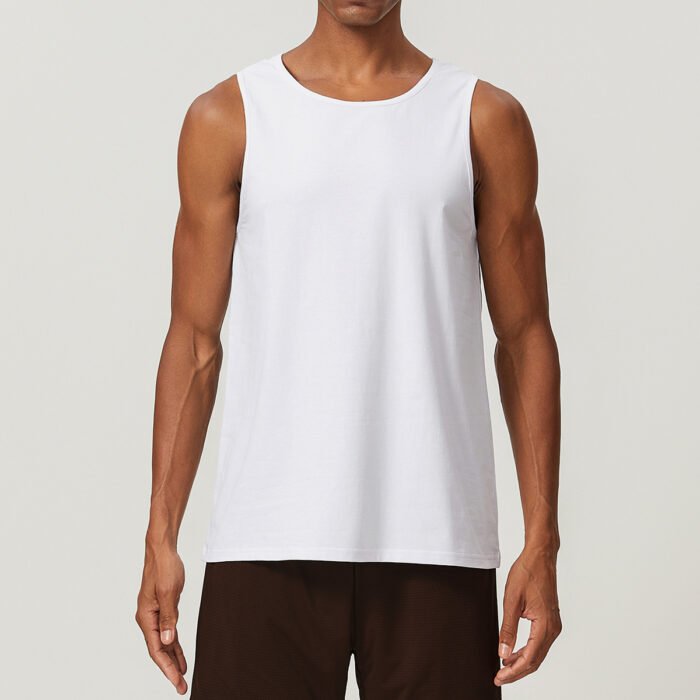 Men's Round Collar  Cotton Tanks Y015 - Image 5