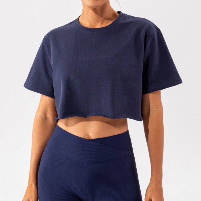 Short Sleeve Cotton Sweatshirts Outdoor Tops H024 - Image 3