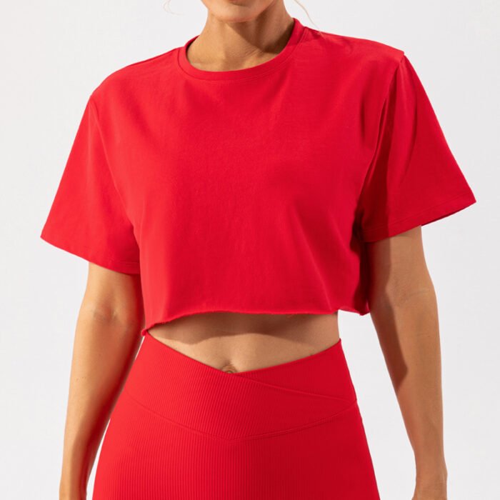 Short Sleeve Cotton Sweatshirts Outdoor Tops H024