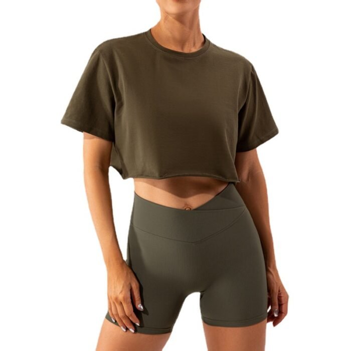 Short Sleeve Cotton Sweatshirts Outdoor Tops H024 - Image 5