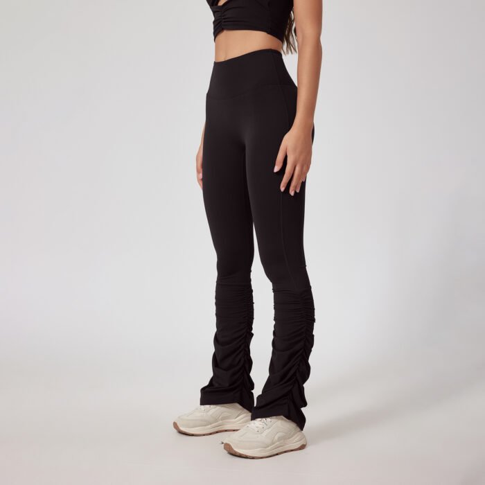 Wrinkle Sports Bra and Flare  Pants Best Yoga Wear Suits H035 - Image 4